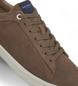 Hackett London Bond Soft Leather Sneakers jasnobrązowy