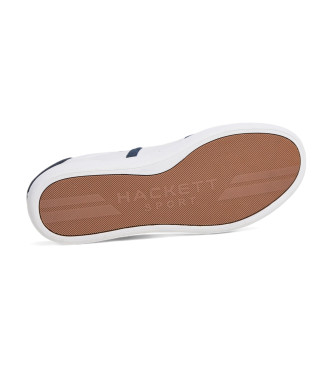 Hackett London Zapatillas de Piel Bond Sport blanco