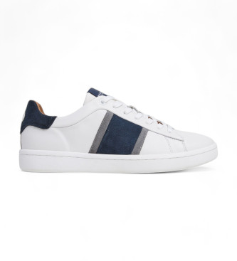 Hackett London Sneakers in pelle con cinturini bianchi