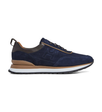 Hackett London Chad Active Leather Sneakers navy