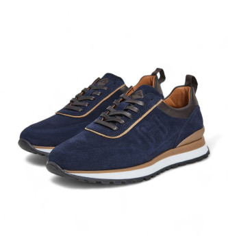 Hackett London Chad Active Leren Sneakers navy