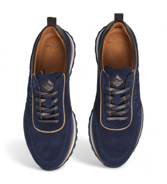 Hackett London Chad Active Sneakers i lder marinbl