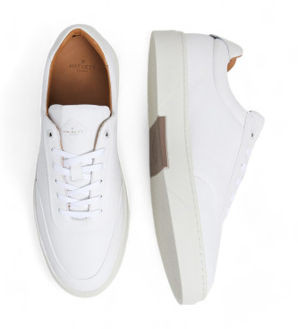 Hackett London Zapatillas de Piel Hackney Basket blanco