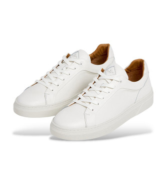 Hackett London Hackney Class Usnjene superge bele barve