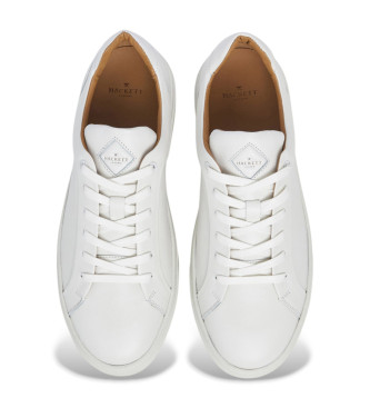 Hackett London Hackney Class Usnjene superge bele barve