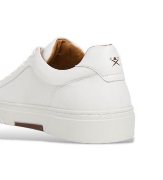 Hackett London Hackney Class Usnjene superge bele barve