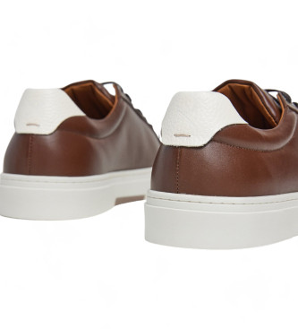 Hackett London Hackney Classic - Baskets en cuir marron