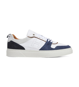 Hackett London Zapatillas de Piel Hackney Dextair blanco