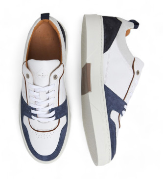 Hackett London Hackney Dextair Leren Sneakers Wit