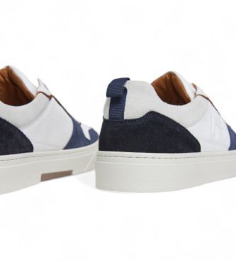 Hackett London Scarpe da ginnastica Hackney Dextair in pelle bianca