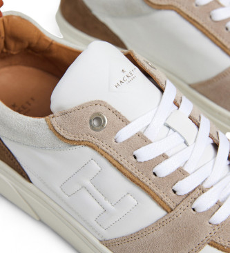 Hackett London Hackney Dextone Beige Leather Sneakers beige