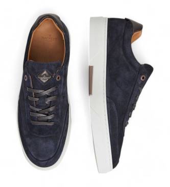 Hackett London Leather Sneakers Hackney Earth navy