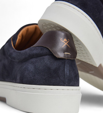 Hackett London Leder Turnschuhe Hackney Earth navy