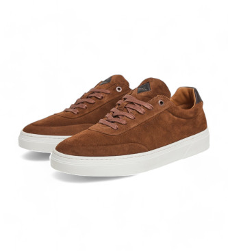 Hackett London Zapatillas de Piel Hackney Earth marrn