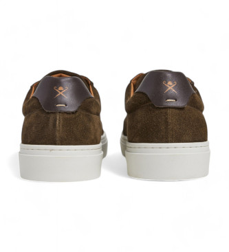 Hackett London Zapatillas de Piel Hackney Earth verde