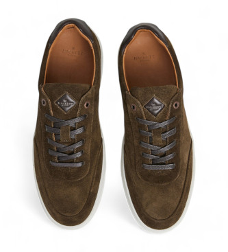 Hackett London Zapatillas de Piel Hackney Earth verde