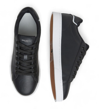 Hackett London Harper Monogram leather shoes black