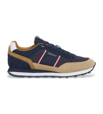 Hackett London Hendfor Classic leren sportschoenen marine