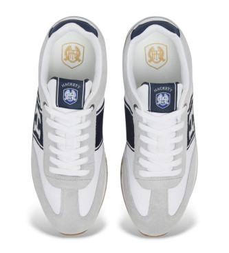 Hackett London Hendfor Patch grijs leren sportschoenen