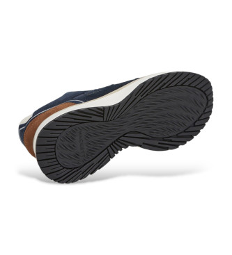 Hackett London Skórzane trampki Otto Run navy