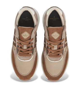 Hackett London Baskets en cuir Otto Run marron