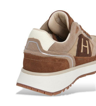 Hackett London Baskets en cuir Otto Run marron