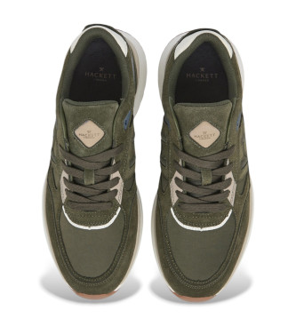 Hackett London Leather Sneakers Otto Run green