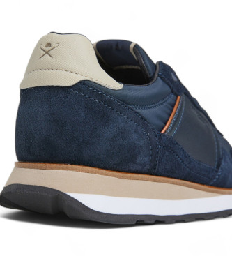 Hackett London Telfor Shadow Sneakers i lder navy