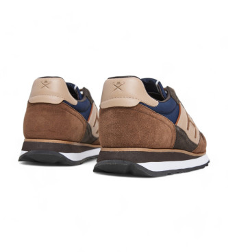 Hackett London Telfor Vibe lder-sneakers navy, brun