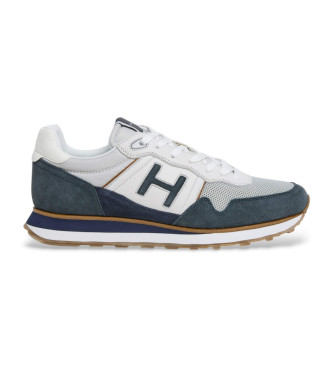 Hackett London Telfor Vibesun leren sportschoenen blauw