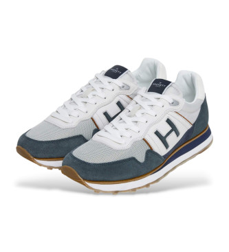 Hackett London Telfor Vibesun leren sportschoenen blauw