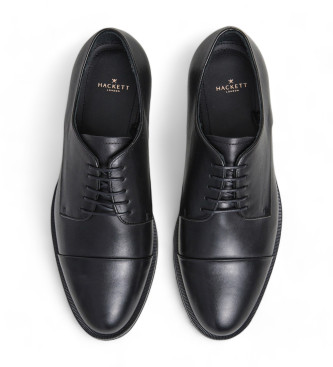 Hackett London Skórzane buty Burton w kolorze czarnym