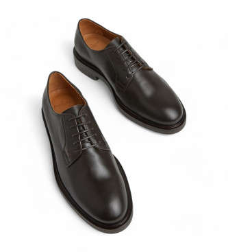 Hackett London Scarpe Egmont Basic in pelle marrone