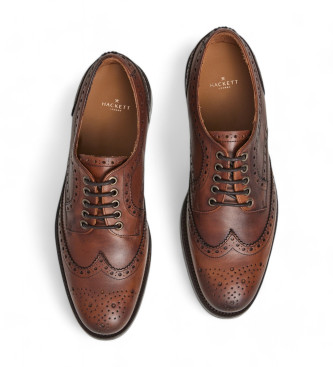 Hackett London Braune Jame Brogue Lederschuhe