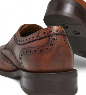 Hackett London Braune Jame Brogue Lederschuhe