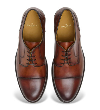 Hackett London Scarpe Royal Laces in pelle marrone