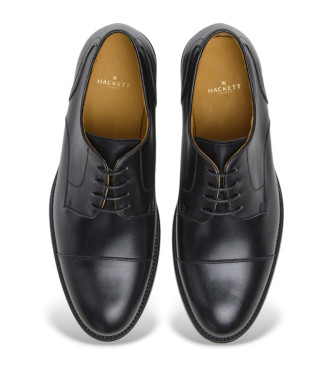 Hackett London Scarpe Royal Laces in pelle nera