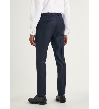 Hackett London Suit Trousers Plain Wool Suit Navy