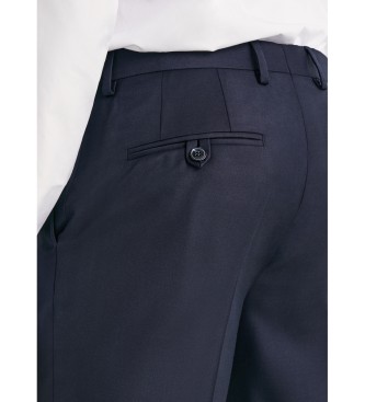 Hackett London Suit Trousers Plain Wool Suit Navy