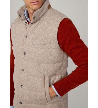 Hackett London Gilet imbottito beige