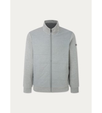 Hackett London Jacket Marl Wvn Quilt Fz grey