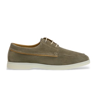 Hackett London Scarpe in pelle Martin Boat marroni