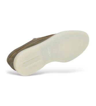 Hackett London Scarpe in pelle Martin Boat marroni