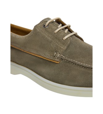 Hackett London Scarpe in pelle Martin Boat marroni