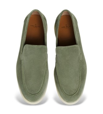 Hackett London Martin Plain Leather Loafers green