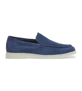 Hackett London Marina zacht marine leren loafers