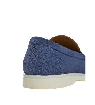 Hackett London Mocassins en cuir souple Marina navy