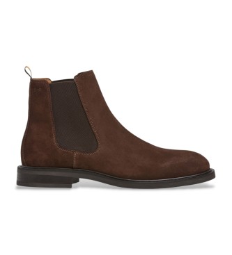 Hackett London Bruine Mason Leren Chelsea Enkellaars