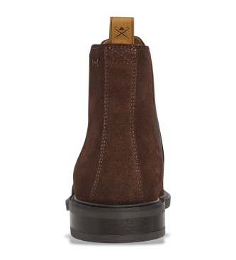 Hackett London Bruine Mason Leren Chelsea Enkellaars