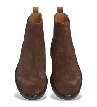 Hackett London Bruine Mason Leren Chelsea Enkellaars